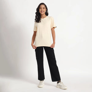 Women's Classic Fit Beige Cotton