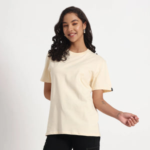 Women's Classic Fit Beige Cotton