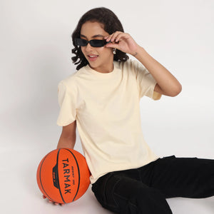 Women's Classic Fit Beige Cotton